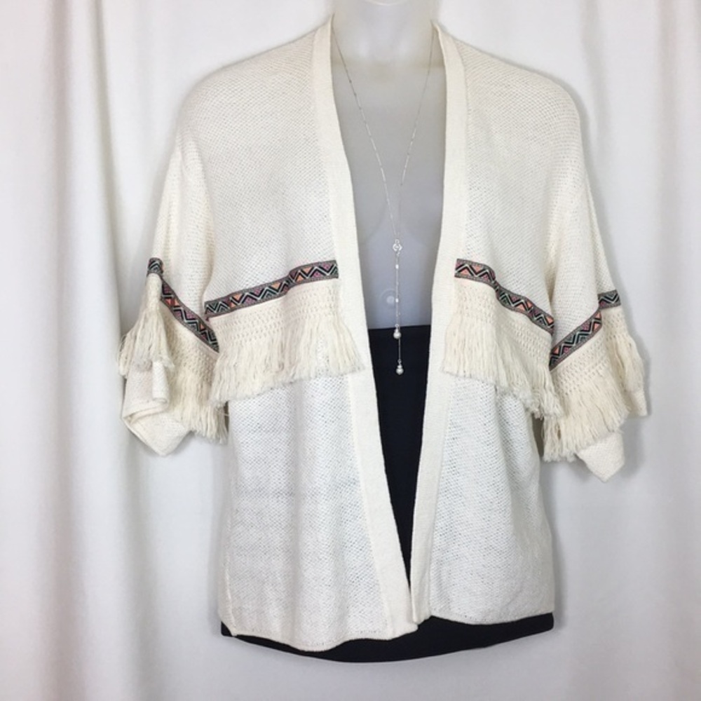 H&M Coachella, fringed cardigan, size M/L. NWOT.